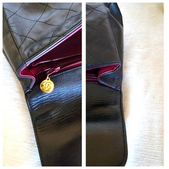 Auth💞 Vintage Quilted Chanel  Chain Handbag In Black - Picture 15 of 16